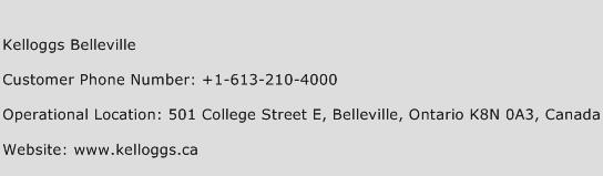 Kelloggs Belleville Phone Number Customer Service