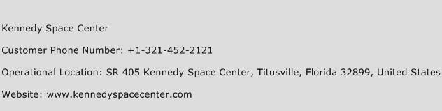 Kennedy Space Center Phone Number Customer Service