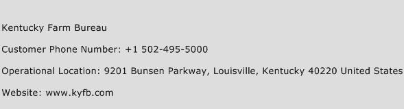 Kentucky Farm Bureau Phone Number Customer Service