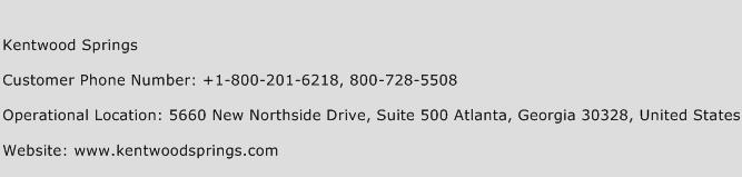 Kentwood Springs Phone Number Customer Service