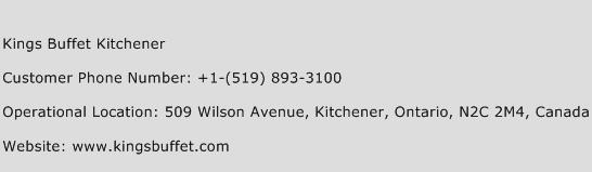 Kings Buffet Kitchener Phone Number Customer Service