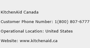  KitchenAid  Canada Number KitchenAid  Canada Customer  