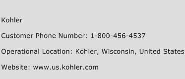 Kohler Phone Number Customer Service