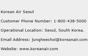 Korean Air Seoul Phone Number Customer Service