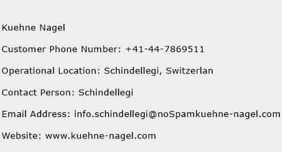 Kuehne Nagel Phone Number Customer Service