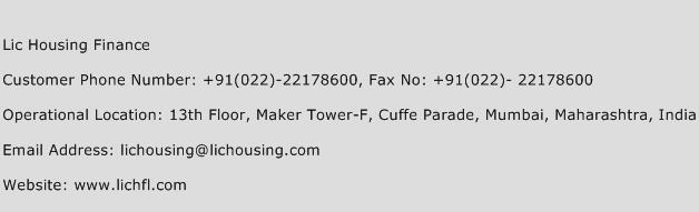 LIC Housing Finance Phone Number Customer Service