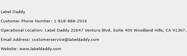 Label Daddy Phone Number Customer Service