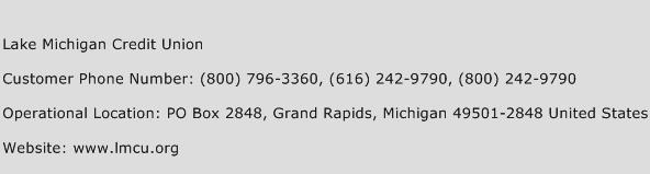 Lake Michigan Credit Union Phone Number Customer Service
