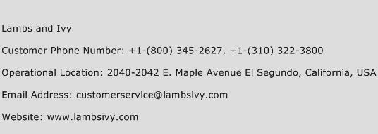 Lambs and Ivy Phone Number Customer Service
