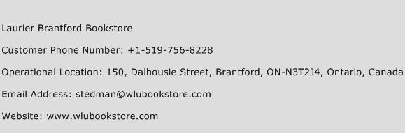 Laurier Brantford Bookstore Phone Number Customer Service