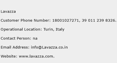 Lavazza Phone Number Customer Service