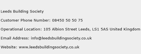 Leeds Building Society Phone Number Customer Service