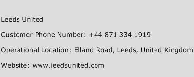 Leeds United Phone Number Customer Service