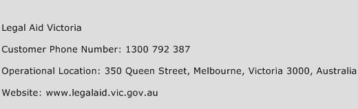 Legal Aid Victoria Phone Number Customer Service