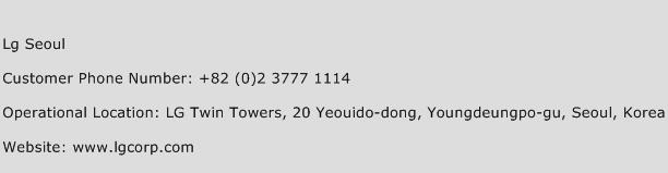 Lg Seoul Phone Number Customer Service