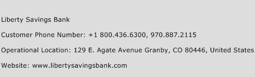 Liberty Savings Bank Phone Number Customer Service