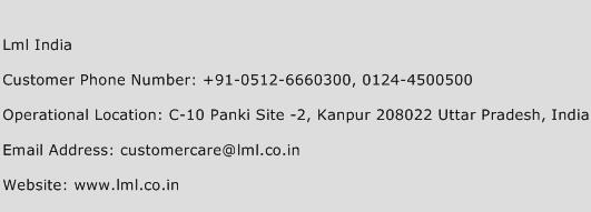 Lml India Phone Number Customer Service