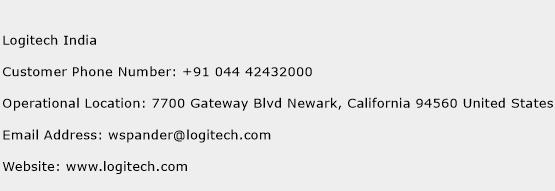 Logitech India Phone Number Customer Service