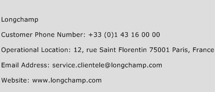Longchamp Phone Number Customer Service
