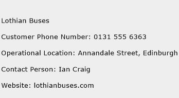 Lothian Buses Phone Number Customer Service