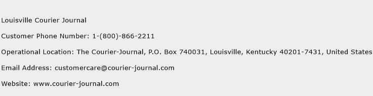 Louisville Courier Journal Phone Number Customer Service