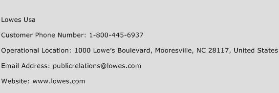 Lowes USA Number | Lowes USA Customer Service Phone Number | Lowes USA Contact Number | Lowes ...