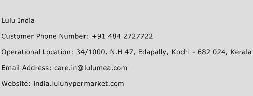 Lulu India Phone Number Customer Service