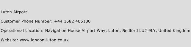 Luton Airport Phone Number Customer Service