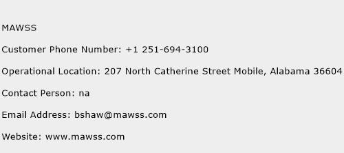 MAWSS Phone Number Customer Service