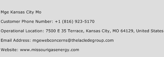 MGE Kansas City Mo Phone Number Customer Service