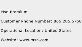 MSN Premium Phone Number Customer Service
