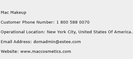 Mac Makeup Phone Number Customer Service