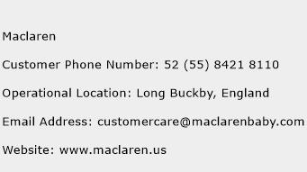 Maclaren Phone Number Customer Service