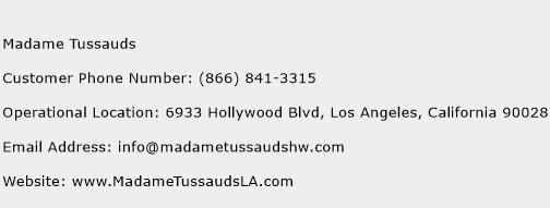 Madame Tussauds Phone Number Customer Service
