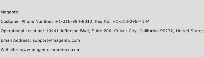 Magento Phone Number Customer Service