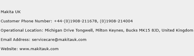 Makita UK Phone Number Customer Service