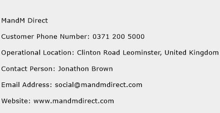 MandM Direct Phone Number Customer Service
