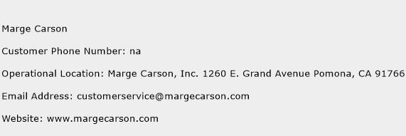 Marge Carson Phone Number Customer Service