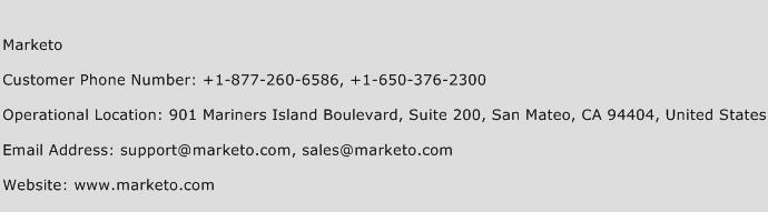 Marketo Phone Number Customer Service