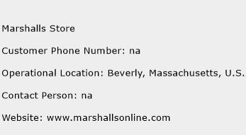 Marshalls Store Phone Number Customer Service