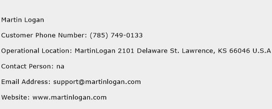 Martin Logan Phone Number Customer Service