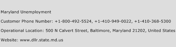 Maryland Unemployment Contact Number | Maryland Unemployment Customer Service Number | Maryland ...