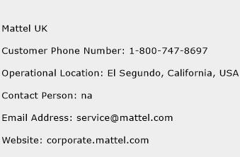 Mattel UK Phone Number Customer Service