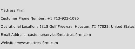 customer service number for mattress firm