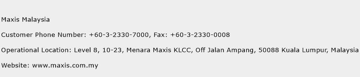 Maxis Malaysia Phone Number Customer Service