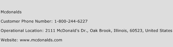 Mcdonalds Number | Mcdonalds Customer Service Phone Number | Mcdonalds Contact Number ...