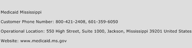 Medicaid Mississippi Phone Number Customer Service