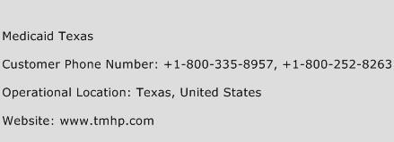 Medicaid Texas Phone Number Customer Service