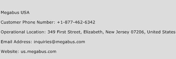Megabus USA Phone Number Customer Service