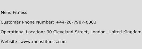 Mens Fitness Phone Number Customer Service